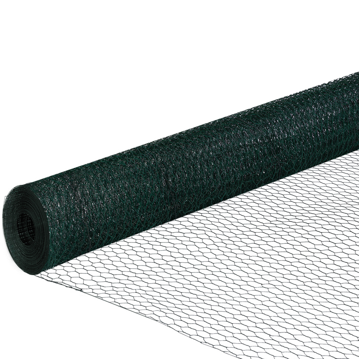 Grillage à poules vert 1x25 m, maille 25 mm, triple torsion, clôture souple pour jardin et animaux
