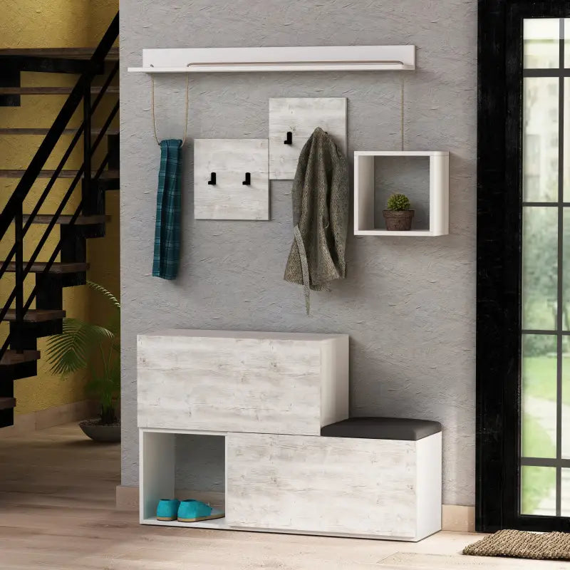 Meuble à chaussures Holdon avec étagères et rangement pour penderie