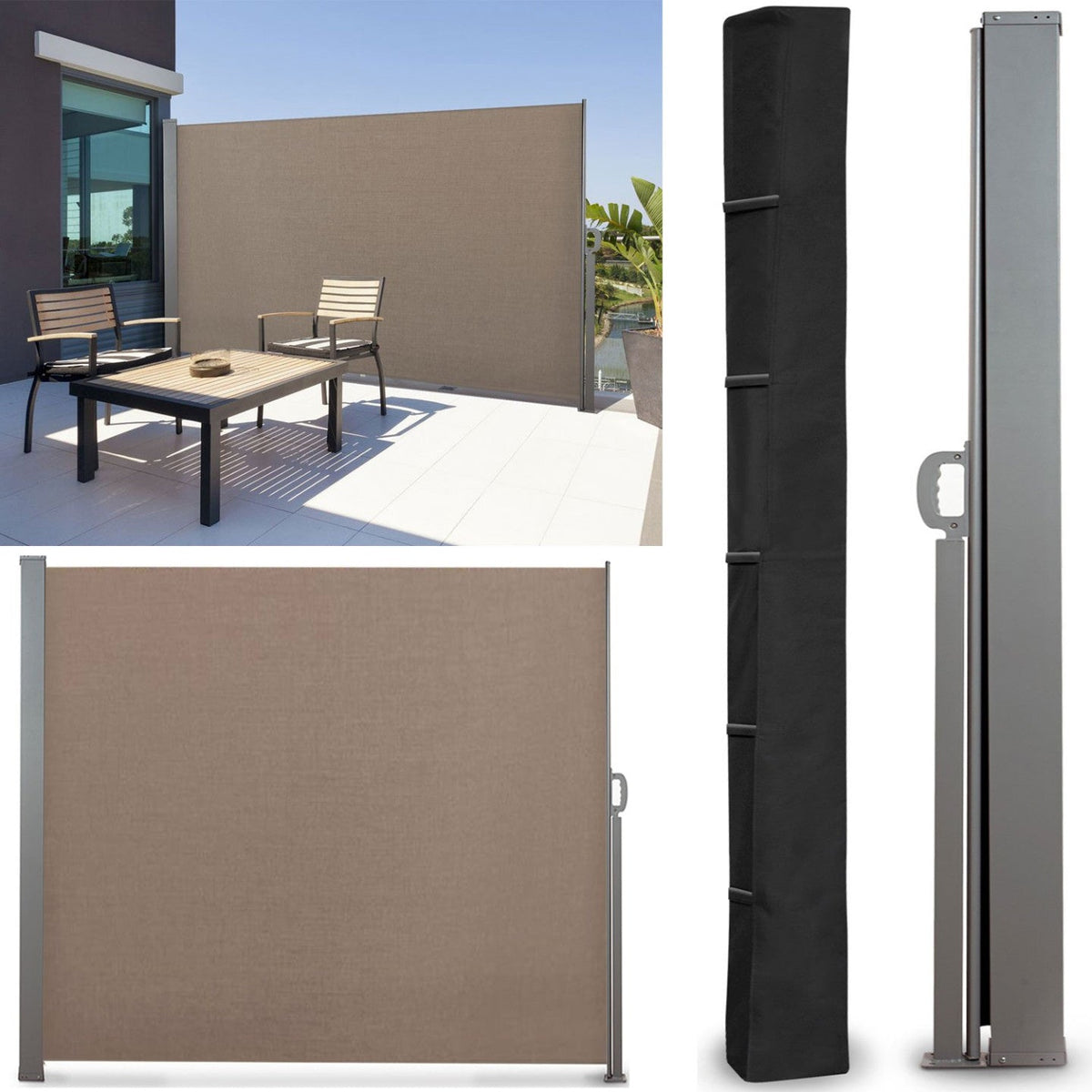Housse de protection pour paravent extérieur H.200 cm
