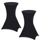Lot de 2 housses noires pour table haute pliante 105 cm