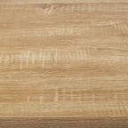 Îlot central IVO 120 cm bois noir avec plan de travail façon hêtre