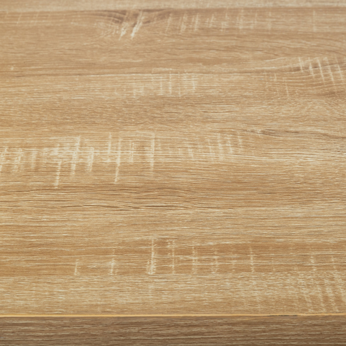 Îlot central IVO 120 cm bois noir avec plan de travail façon hêtre