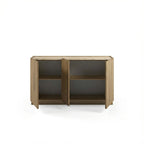 Buffet Dione Chêne & Effet Travertin 140cm