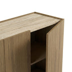 Buffet Dione Chêne & Effet Travertin 140cm