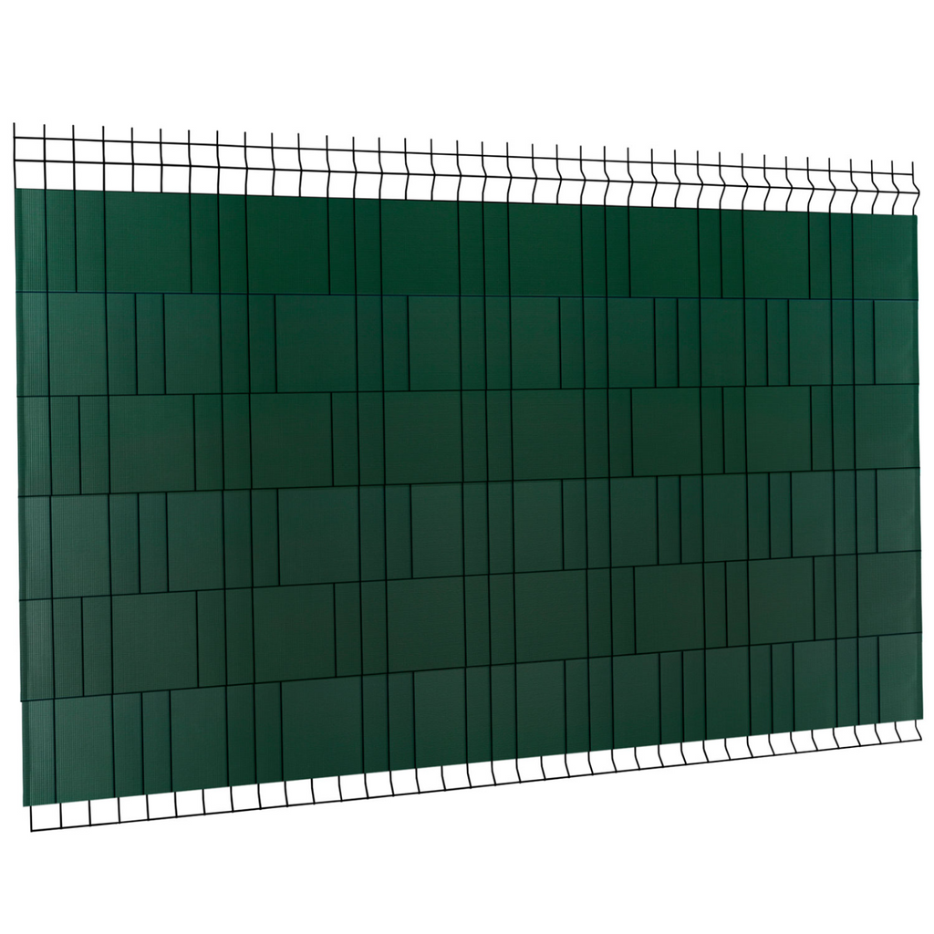 Kit de lamelles d'occultation souples en PVC vert pour pose horizontale, 35 m