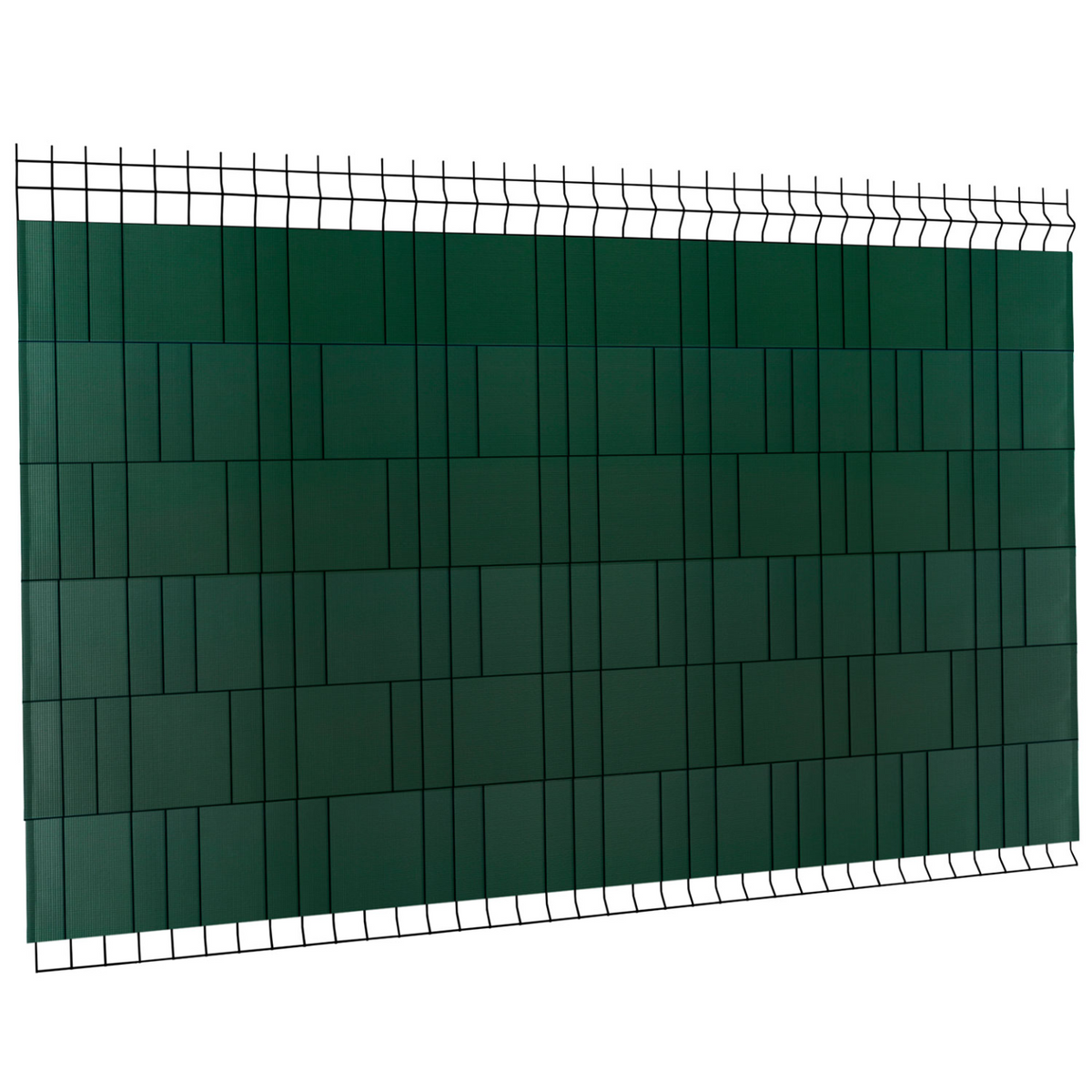 Kit de lamelles d'occultation souples en PVC vert pour pose horizontale, 35 m