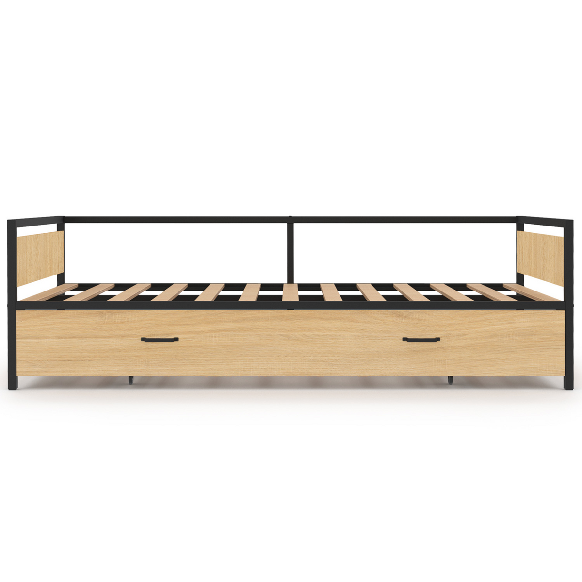 Lit banquette 90 x 190 cm DETROIT convertible 180 x 190 cm style industriel