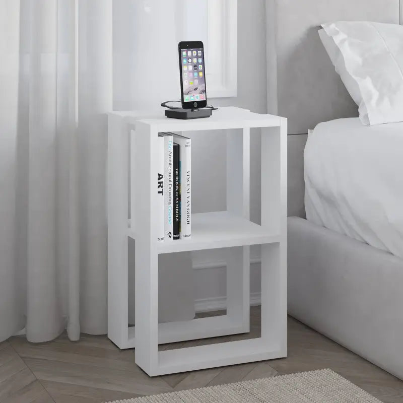 Lonie - Table de chevet moderne, meuble de chambre, largeur 34 cm