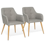 Lot de 2 chaises de salle à manger scandinaves, fauteuils de table DANIA gris