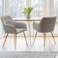 Lot de 2 chaises de salle à manger scandinaves, fauteuils de table DANIA gris