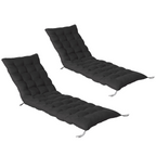 Lot de 2 coussins universels pour transat ADAM 180 cm noir