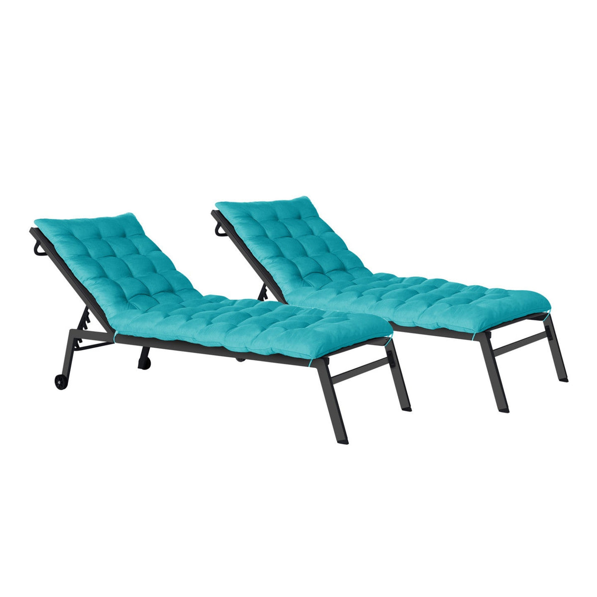 Lot de 2 coussins universels de transat ADAM 180 cm bleu canard