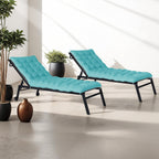 Lot de 2 coussins universels de transat ADAM 180 cm bleu canard