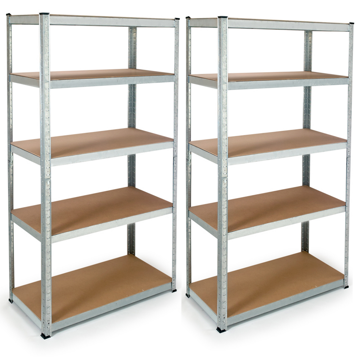 Lot de 2 étagères modulables en métal pour charges lourdes, 10 plateaux