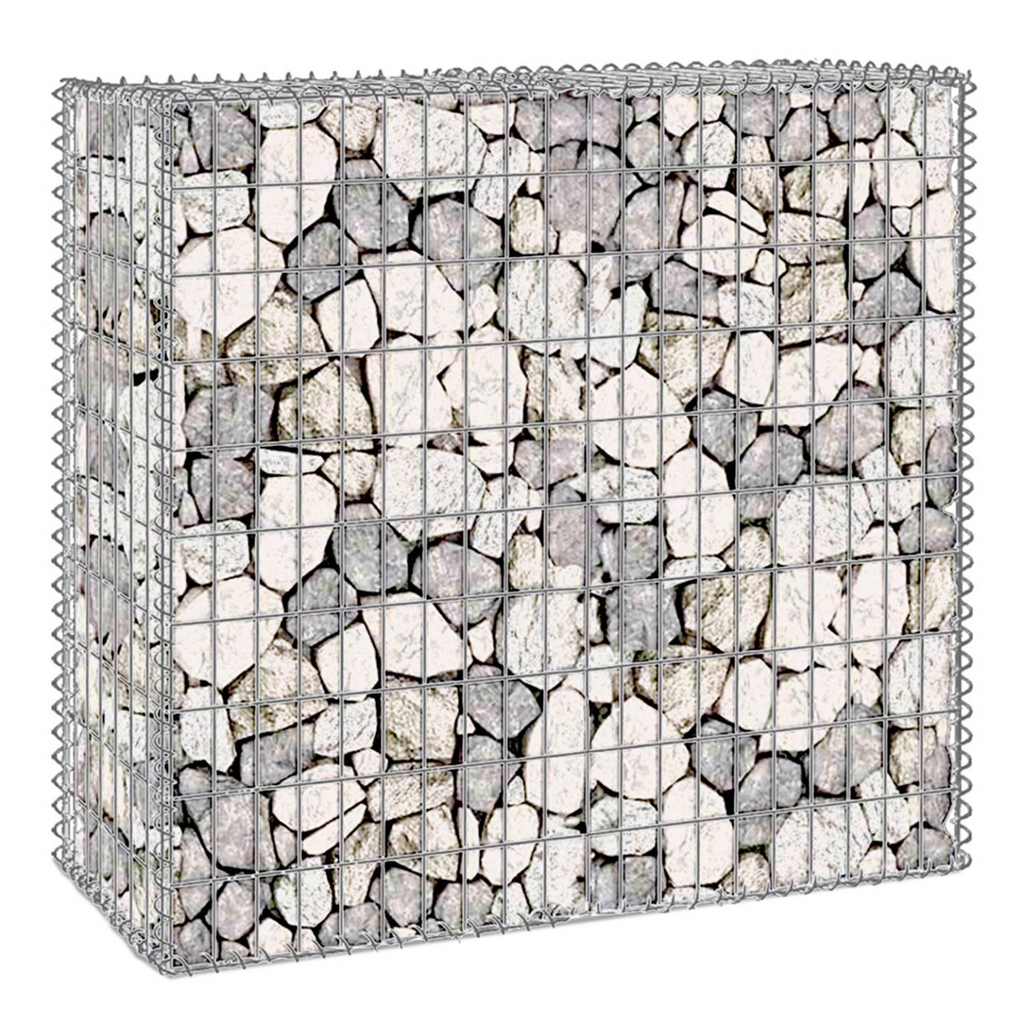 Lot de 2 gabions pour pierres 100 x 30 x 80 cm