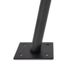 Lot de 2 mâts de fixation réglables pour voile d'ombrage H.220 cm, poteaux et bases en acier