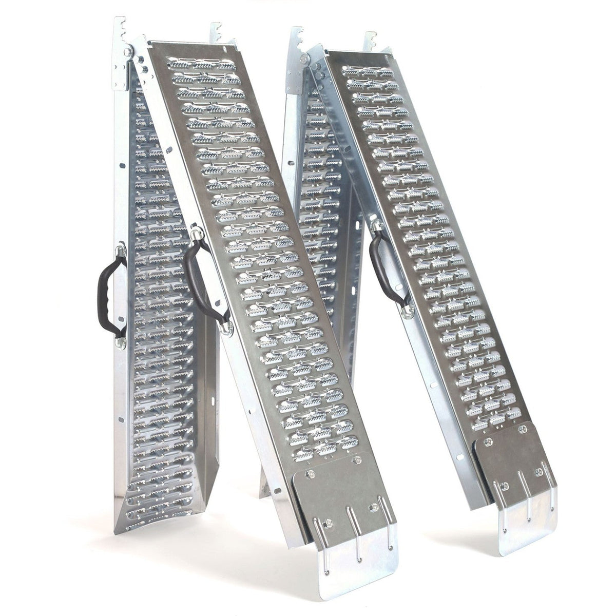 Lot de 2 rampes de chargement pliables galvanisées
