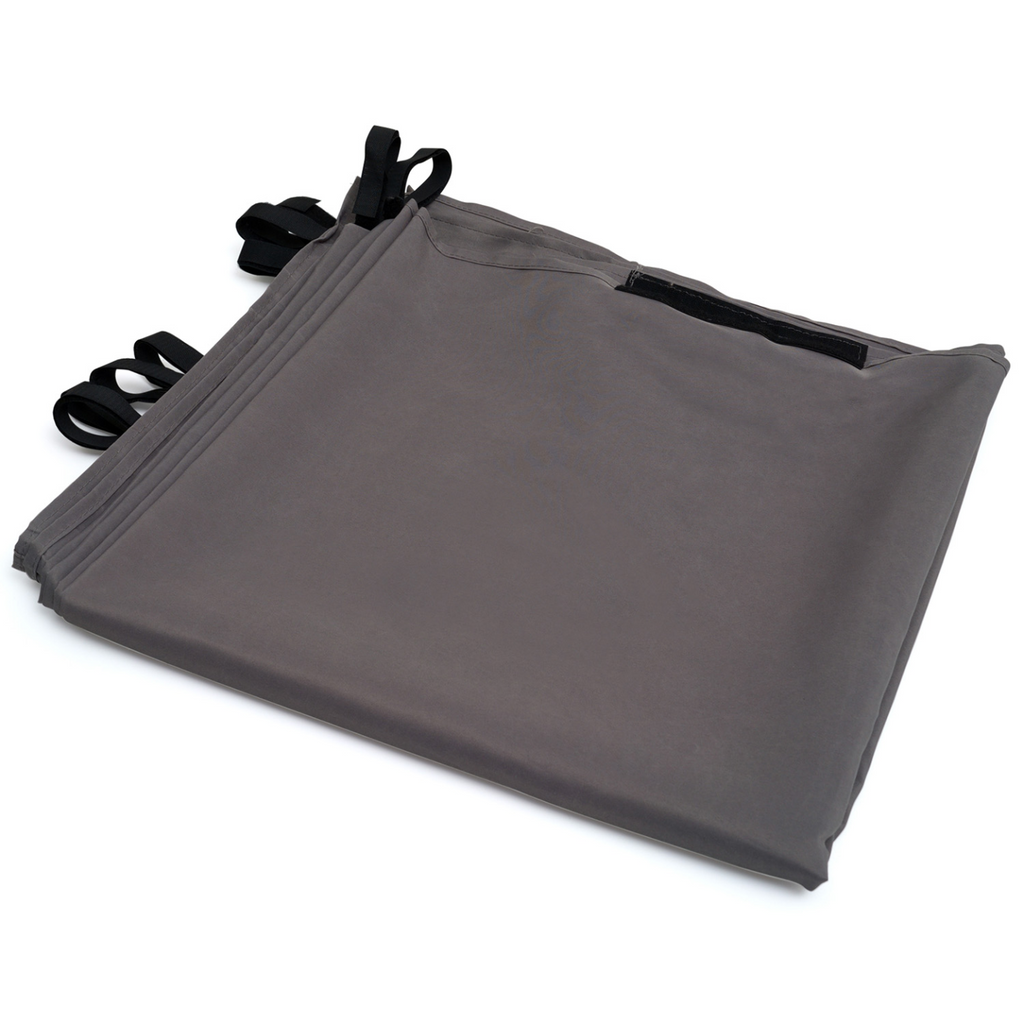 Lot de 2 rideaux pour pergola 3 et 4 m, panneaux latéraux gris avec fermeture éclair