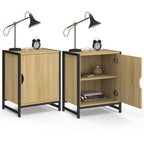 Lot de 2 tables de chevet DETROIT 1 porte style industriel