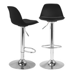 Lot de 2 tabourets de bar design KARL noir