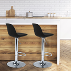 Lot de 2 tabourets de bar design KARL noir