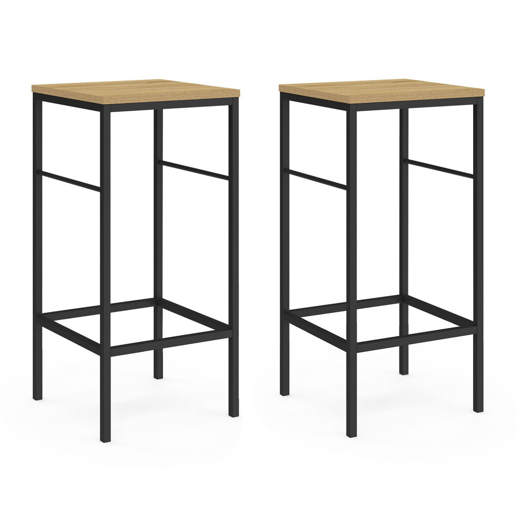 Lot de 2 tabourets de bar design industriel DETROIT