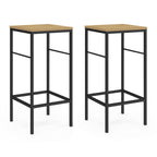 Lot de 2 tabourets de bar design industriel DETROIT