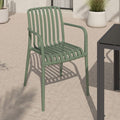 Lot de 4 chaises de jardin empilables BILBAO en polypropylène vert