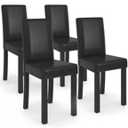 Lot de 4 chaises de salle à manger HANNAH noires