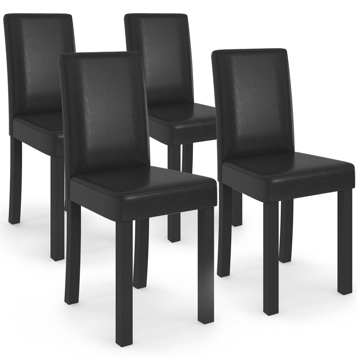 Lot de 4 chaises de salle à manger HANNAH noires
