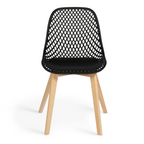 Lot de 4 chaises de salle à manger MANDY noires
