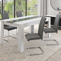 Lot de 4 chaises MIA en tissu gris anthracite pour salle à manger