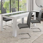 Lot de 4 chaises MIA en tissu gris anthracite pour salle à manger