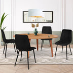 Lot de 4 chaises de salle à manger MILA en velours noir