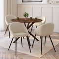 Lot de 4 chaises de salle à manger NAYA en velours crème