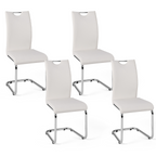 Lot de 4 chaises de salle à manger PIA blanches