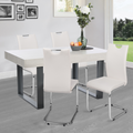 Lot de 4 chaises de salle à manger PIA blanches