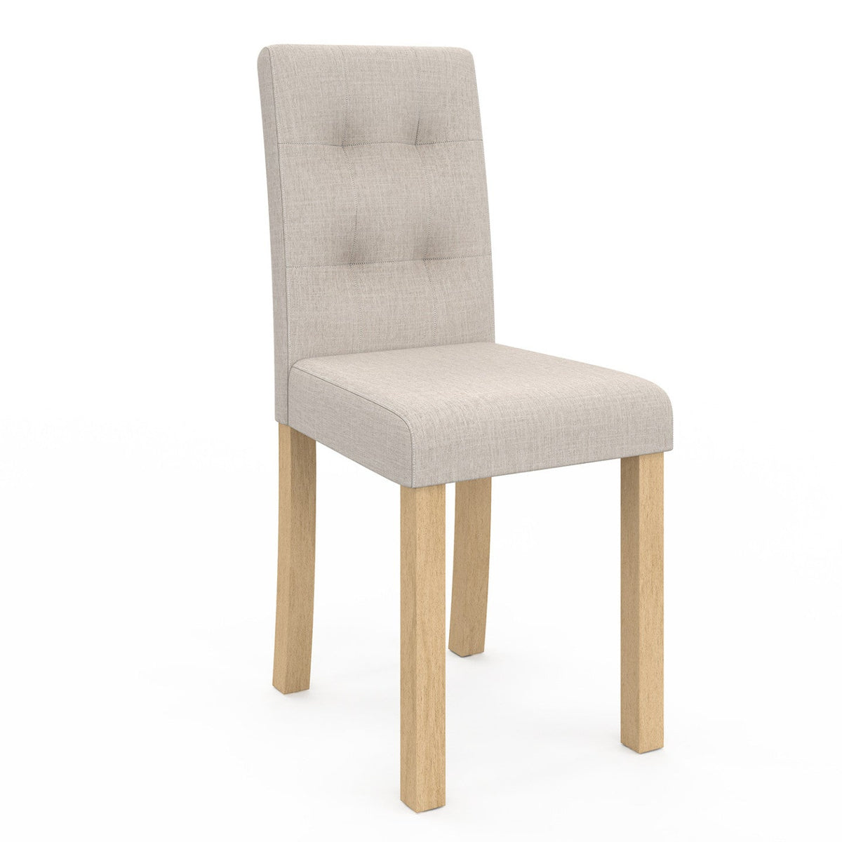 Lot de 4 chaises de salle à manger capitonnées beiges POLGA
