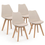 Lot de 4 chaises scandinaves SARA beige pour salle à manger