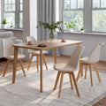 Lot de 4 chaises scandinaves SARA beige pour salle à manger
