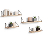 Lot de 4 étagères murales LILY style industriel