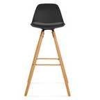 Lot de 4 tabourets de bar SARA mix coloris gris foncé, gris clair, blanc et noir