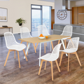 Lot de 6 chaises de salle à manger MANDY blanches