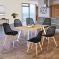 Lot de 6 chaises de salle à manger noires MANDY