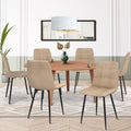 Lot de 6 chaises MILA en velours taupe pour salle à manger