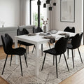 Lot de 6 chaises PIO avec poignée en tissu éponge noir