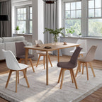 Lot de 6 chaises scandinaves SARA mix coloris taupe, beige et blanc