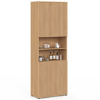 Colonne de salle de bain VICTOR 4 portes 2 niches effet lattes