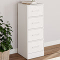 Meuble d'appoint 4 tiroirs UPPAH 30 cm chiffonnier, meuble de rangement bois blanc
