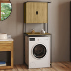 Meuble de rangement pour lave-linge avec placard DETROIT design industriel